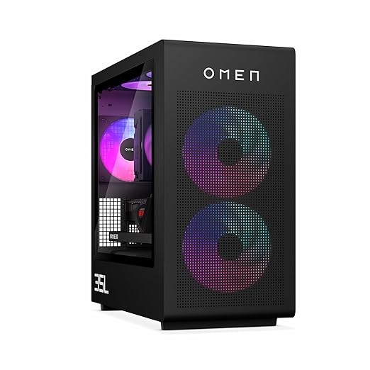 HP Omen 35L Gaming Desktop Intel Core Ultra 7 265F, 8GB NVIDIA GeForce RTX 5060 (16 GB DDR5, 1TB SSD) Win11, M365 Basic(1yr)*MSO 2024, Black Metal, 14.5kg, GT16-0016in