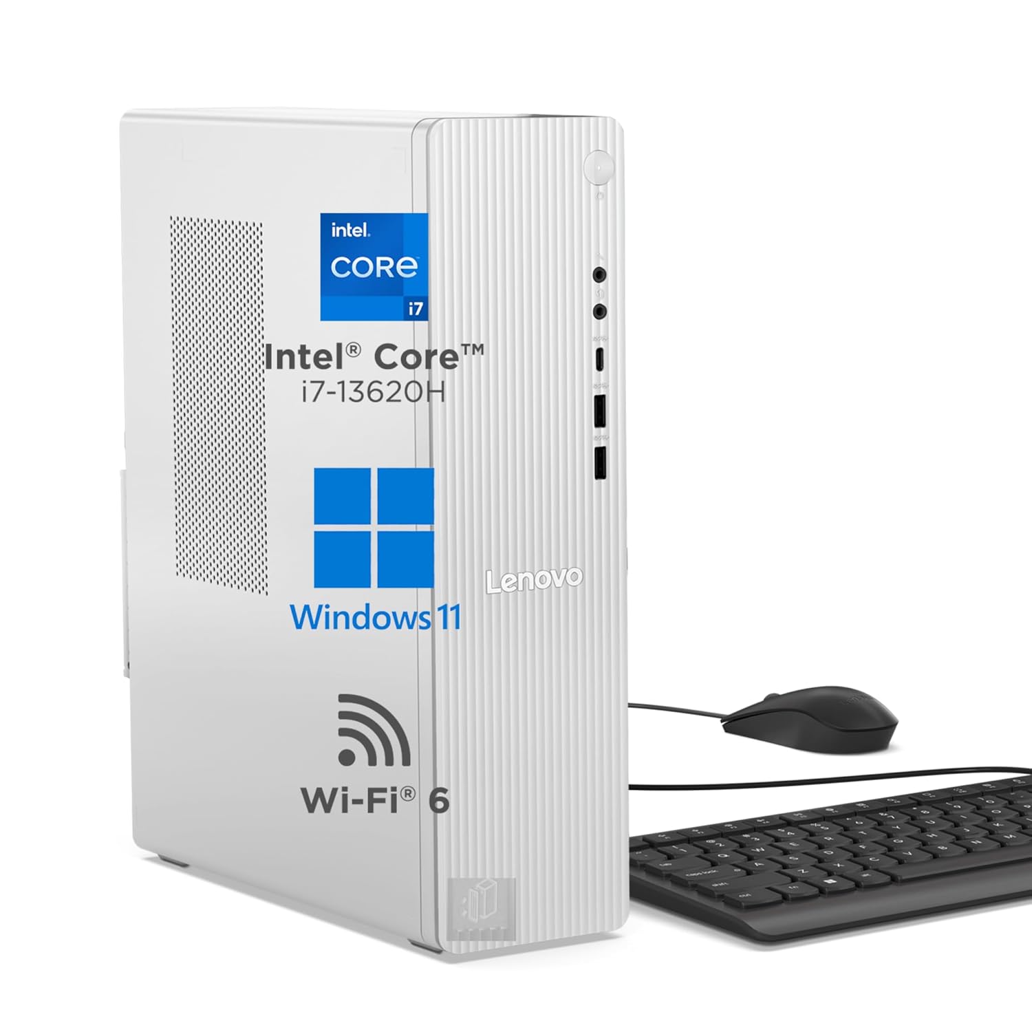 Lenovo IdeaCentre Tower Intel Core i7-13620H (32GB RAM/1TB SSD/Win 11/WiFi 6/USB Calliope Keyboard & Mouse/Grey)