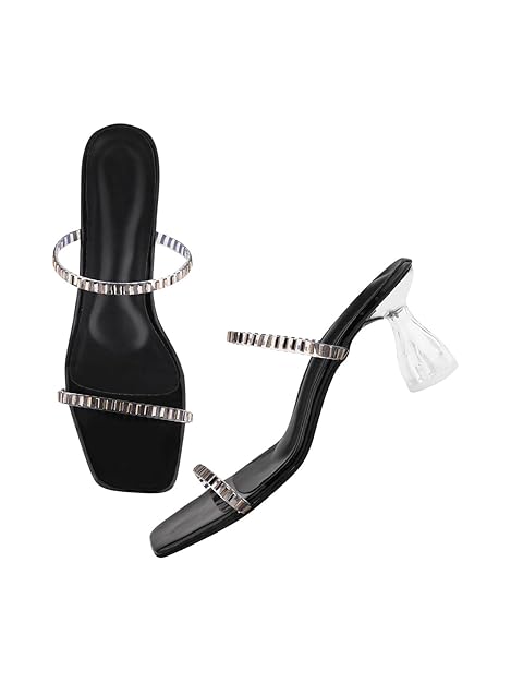 SilverArrow womens Ercoo Fashion Sandals|Stilettos Heel Sandals With Open Back|Fusion Wear