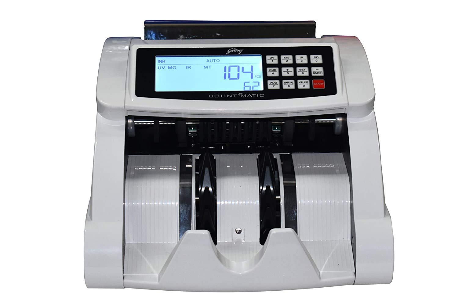 Godrej Security Solutions Count Matic Cash/Currency Counting Machine with Fake Note Detection | 1000 Notes/Min | LCD Display