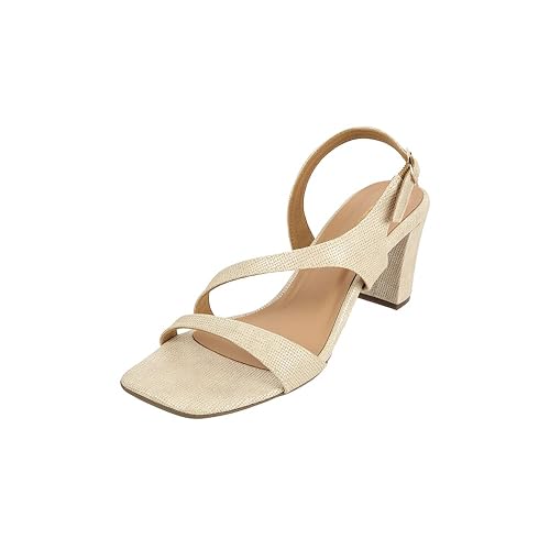 Metro Women Casual Textured Sandals With Block Heel