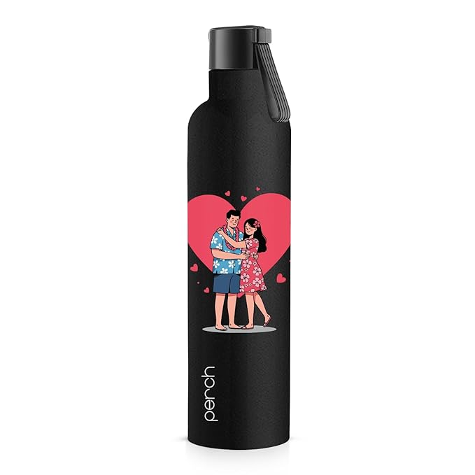 Perch Oasis Pro Insulated Steel Water Bottle 760ml | ISI Certified Hot & Cold Leakproof Flask | BPA-Free Valentine Gift Bottle for Couples, His & Her, Office, Gym & Home | Bliss
