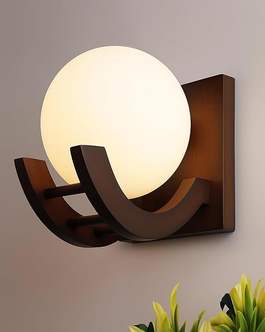 Homesake® Zedo Wall Lamp, Wall Decor, Wall Hanging Wood Light lamp,Vintage wall Lamps, Industrial wall Lights Decorative Home, Living Room, Indoor Outdoor Lighting