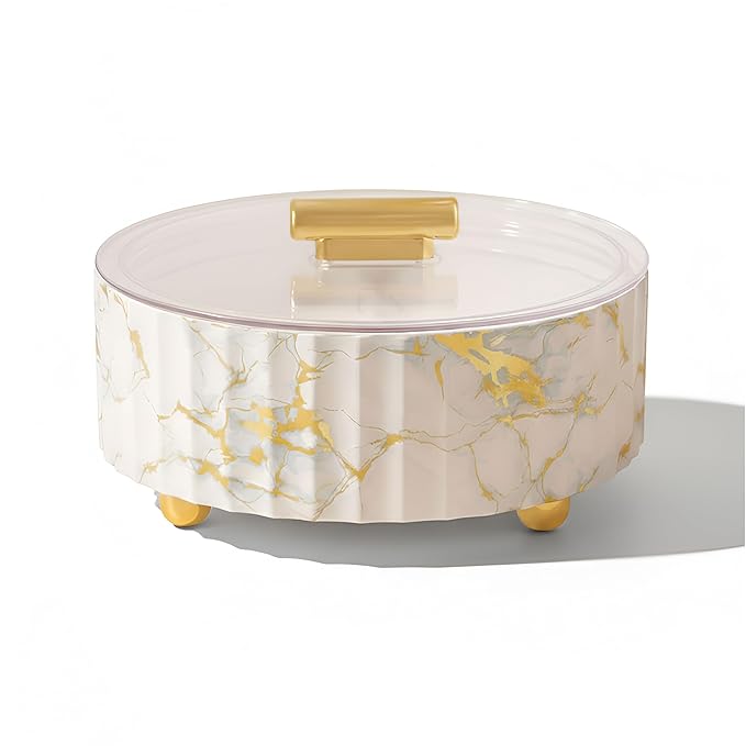 SELVEL Camry Dry Fruit Box | BPA-Free Plastic | 4 Compartments | Airtight & Stylish Organizer for Dry Fruits, Snacks, Sweets | Perfect for Home & Gifting (Italian White)