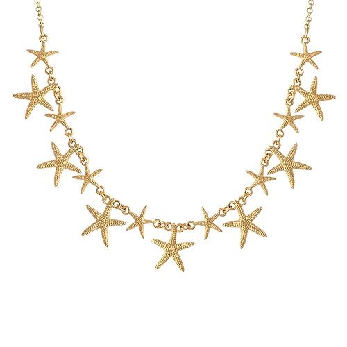 VOYLLA Hawaii Starfish Dangler Necklace, Collar Necklace For Women, Boho, Vacation, Travel