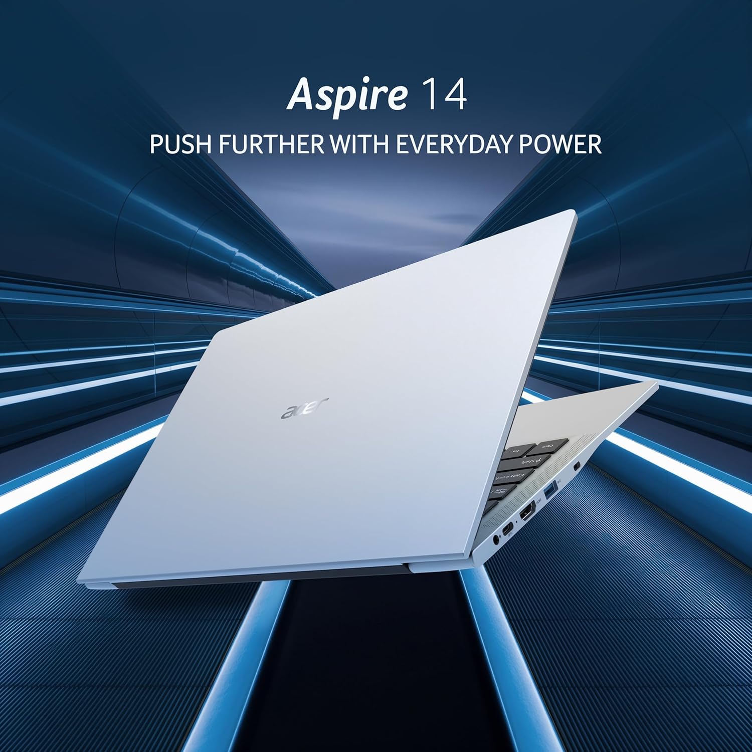 acer Aspire 14, 13th Gen, Intel Core i7-13620H Processors, 16 GB RAM, 512 GB SSD, Full HD IPS, 14"/35.56 cm, Windows 11 Home, MSO, Pure Silver, 1.44 kg, AS14H-53, Backlit KB, Thin and Light Laptop