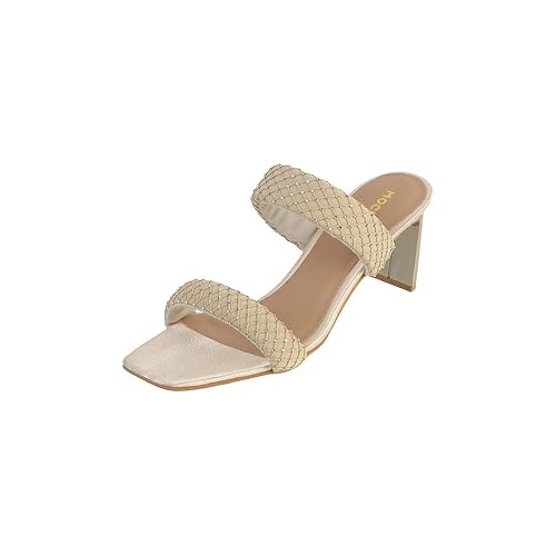Mochi Women Synthetic Leather Block Heel Fashion Sandal