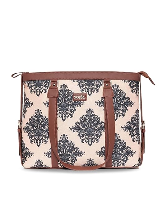 ZOUK Office Bag | Stylish Bags for Office Use | Laptop Bag 15.6 inch | Stylish Tote for Office Use | Purse for Women | Vegan Leather Handbag | Daily & Travel Use |