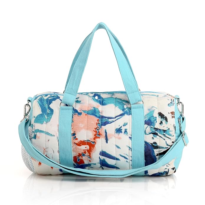 Boho Girl Marina Quilted Duffle Bag for Women | Perfect for Gym, Travel & Everyday Use | Stylish Weekend Bag with Quilted Design & Adjustable Straps