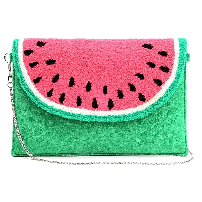 Boho Girl Watermelon Slush Flap Clutch | Women's Sling Bag | Handmade Canvas Bags for Females | Crossbody Bag for Women