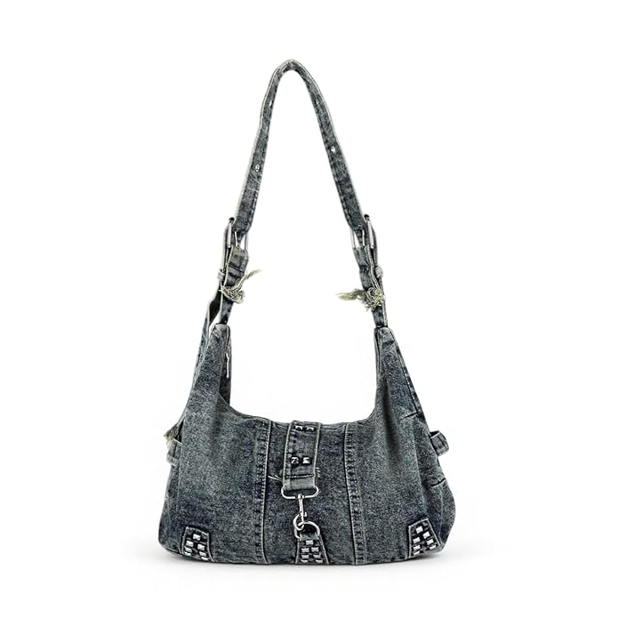 PALAY® Crossbody Bag for Woman Denim Cloth Tote Bags Casual Canvas Women Handbags Large Capacity Shoulder Bag for Daily, School