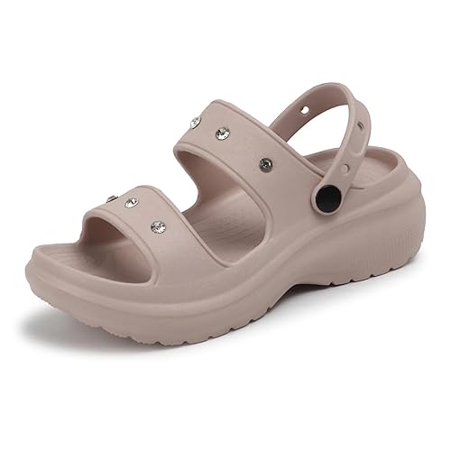 TRASE Clogs Double Strap for Women | Back Strap Stylish | Comfortable, Light Weight Stylish | Anti-Skid | Everyday & Waterproof Use Mules