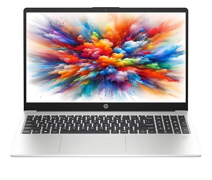 HP 15 (2026), AMD Athlon Dual Core 7120U - (8 GB DDR5/512 GB SSD/AMD Radeon 610M Graphics/DOS) Thin and Light Business Laptop/15.6" HD Display/Turbo Silver/Copilot Key/1.5kg