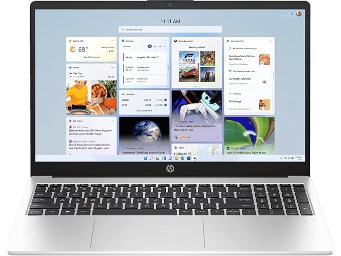 HP 15 255R G10, AMD Ryzen 5 7535U Hexa Core (6 Core, 12 Threads, 2.9 to Max 4.3 Ghz) (8 GB/512 GB SSD/AMD Radeon Graphics/dos) Thin and Light Laptop(15.6 inch HD Display, Matt Silver, 1.45