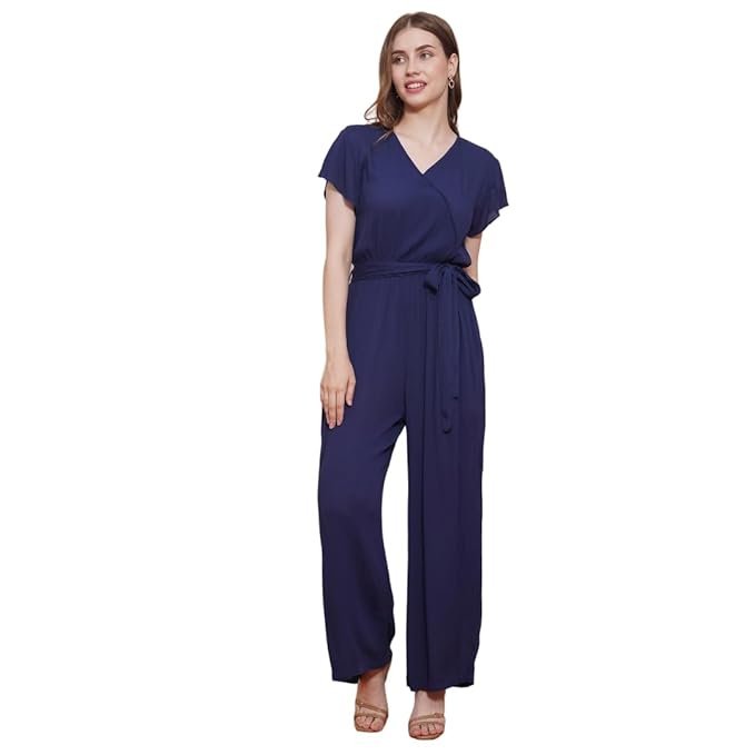 Globus Women Jumpsuit (GS567306_Navy Blue_XL)