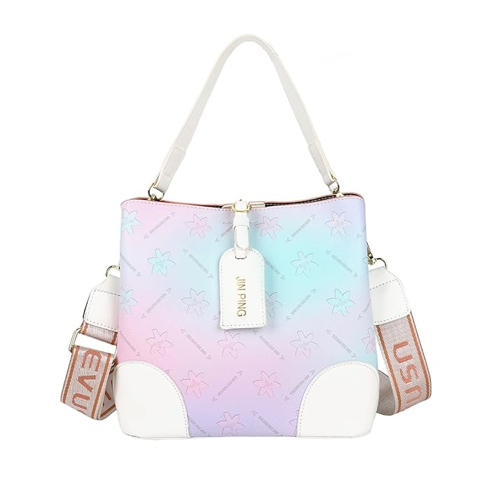 PALAY® Hand Bag for Women Fashion Check Pattern Crossbody Bag with Detachable Shoulder Belt, Fashion Bucket Bag Daily Versatile Bucket Bag for Women