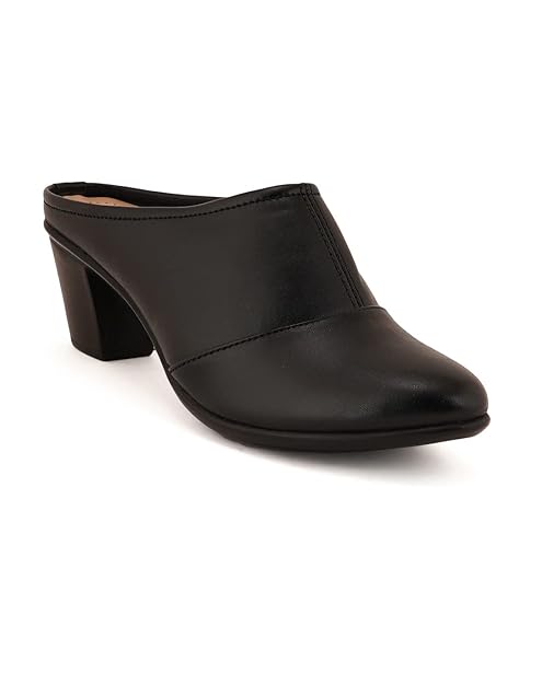 ELLE Women's Slip-On Block Heel Mules