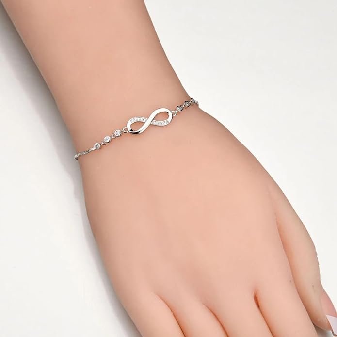 Shining Diva Fashion Latest Stylish Crystal Charm Bracelet for Women and Girls