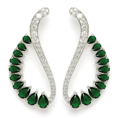 Karatcart Women Green American Diamond Stud Earrings