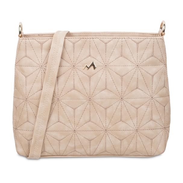 Metro Faux Leather Premium Zipper Casual Sling Bag For Women