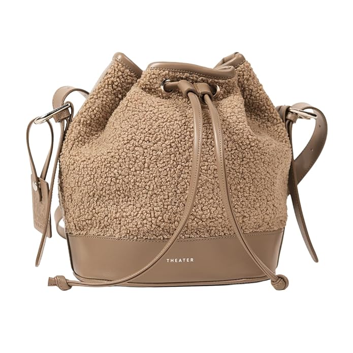 Theater Sangria Crossbody Bucket Bag for Women Premium Drawstring Shoulder Bag with Adjustable Strap Chic Everyday Handbag