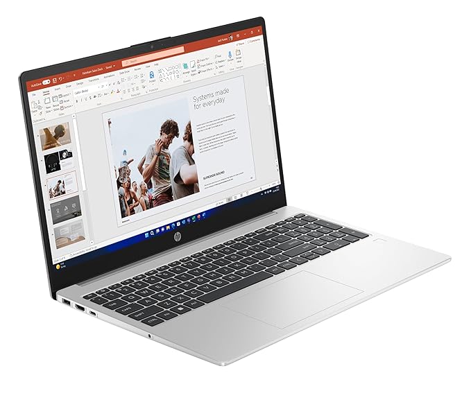HP 255 Notebook, AMD Athlon Silver 7120U,8GB DDR4, 256GB SSD, 15.6-inch(39.6cm), Anti-Glare, HD Laptop, Radeon Graphics, (Win 11, Silver,1.52kg) G10
