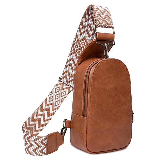 PALAY® Women Cross-Body Chest Bag Phone Bag Pure Color PU for Women Shoulder with Adjustable Strap Sling for,Shoulder Daily Commuting,Travel