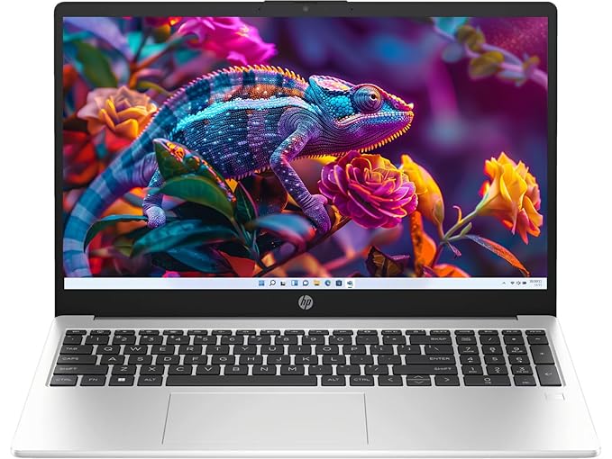 HP 15 (2026), AMD Ryzen 7 Octa Core 7730U - (16 GB/512 GB SSD/AMD Radeon Graphics/Windows 11 Pro) Thin and Light Business Laptop/15.6" FHD Display/Backlit + Fingerprint/Silver/1.5kg/MS Office