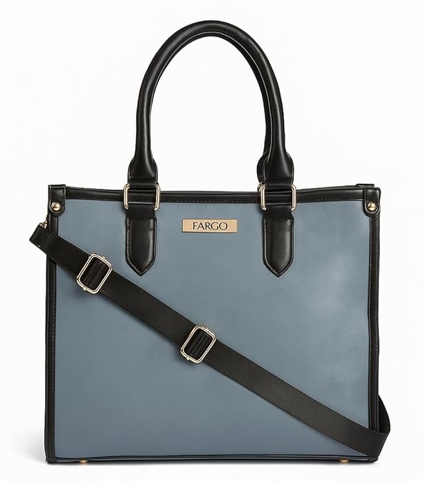 Fargo Regal Vegan Leather Tote Bag for Women | Laptop Compartment, RFID Pockets, YKK Zipper, Large Office Handbag | Shoulder Bag for College & Daily Use | Made in India