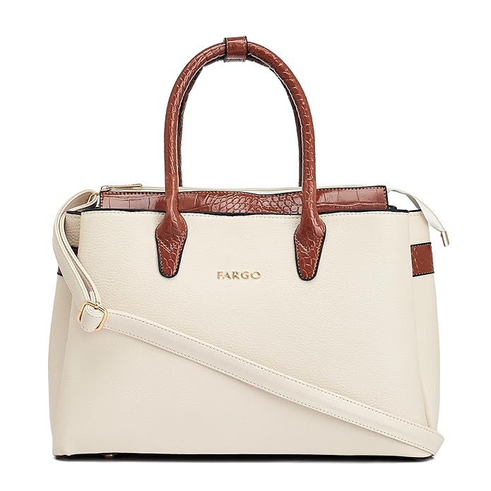 Fargo Roam Handbag for Women | Vegan Leather with 15-Inch Laptop Compartment, RFID Pocket, Smooth Zip & Premium Look | Stylish Office, College & Travel Bag | Made in India