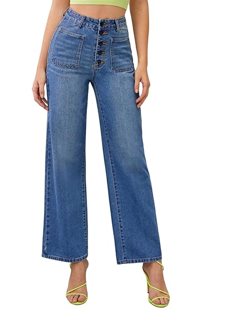 KOTTY Womens Regular Solid Cotton Lycra Blend High Rise Ankle Length Stylish Jeans