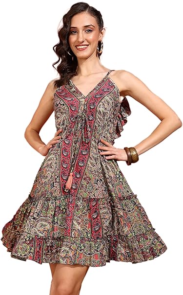 Yash Gallery Women's Fit And Flare Knee Length Dress