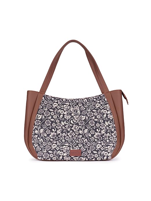 ZOUK Jute Handcrafted Vegan Leather Women's Shoulder Luna Handbags