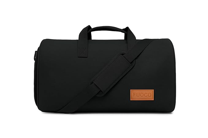 FUOCO Convertible Garment Duffel Bag for Travel – 2 in 1 Suit Carry On Bag Wrinkle Free Clothes Organizer with Shoe Compartment Waterproof Business Travel Bag for Men Women