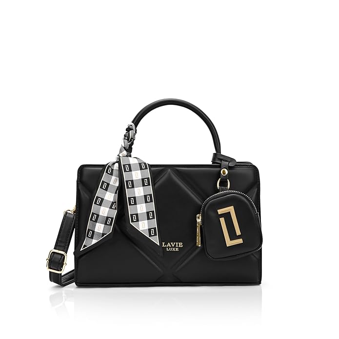 Lavie Luxe Women's Quaro26 Horizontal Small Satchel Handbag | Satchel Bag for Work | Ladies Purse | Stylish Shoulder Bag | Gift For Women