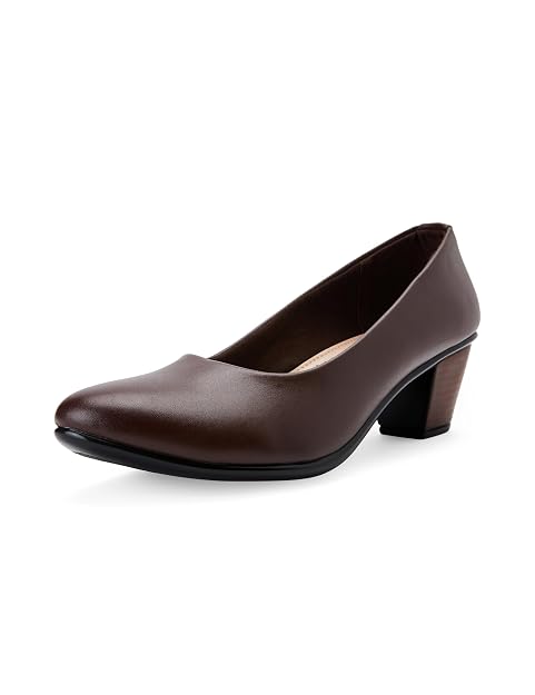 ELLE Women Slip-On Pumps with Block Heel