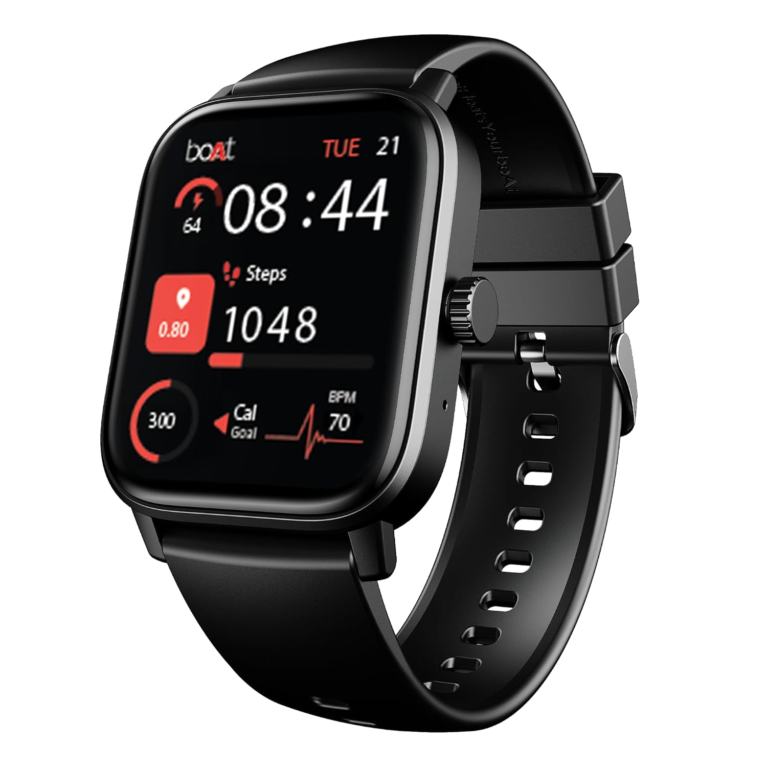 Boat Wave Call 3 Smartwatch 1.83” HD Display with Animated Watch Faces; BT Calling, Functional Crown, Multiple Sports Modes, IP68, HR, SpO2 Monitor, Smart...