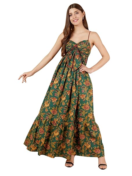 COTLAND Fashions Jaipuri Heritage Style Sleeveless Dress for Women