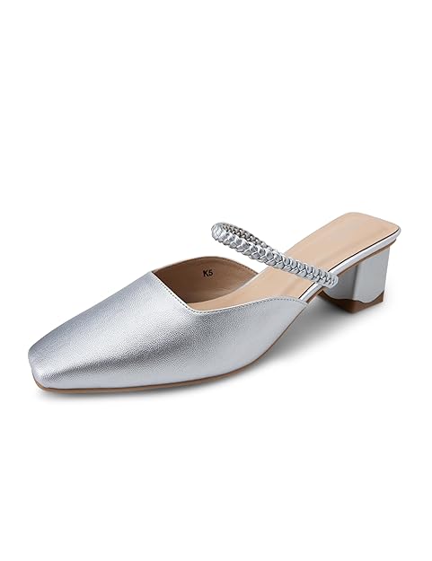 Metro Women's Froh Feet Fashionable Block Heel Mules Featuring a Square Toe Design,