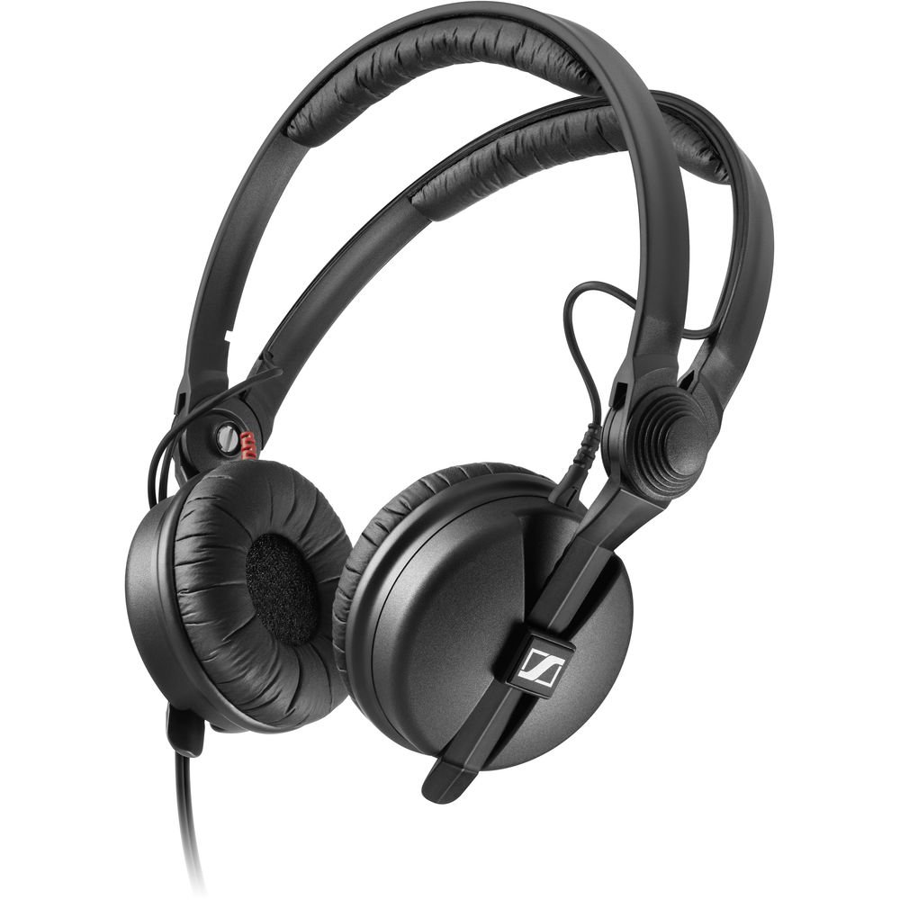 Sennheiser HD 25 Plus Professional DJ Headphones | Dynamic, Closed‑Back | Rotatable Ear Cup | Includes Spare Earpads | Straight/Coiled Cables | Ideal for DJ Mixing, Live Monitoring, Studio Work