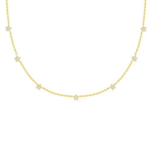 GIVA 925 Silver Golden Star Constellation Necklace |Best Friends Gifts for Women and Girls| With Certificate of Authenticity and 925 Stamp | 6 Months Warranty