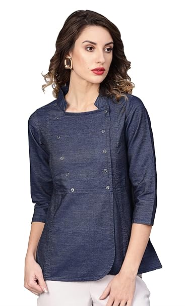 Yash Gallery Women's Denim Regular Fit Top