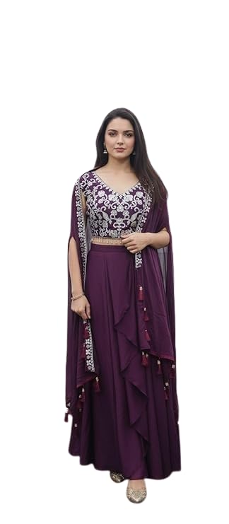 Women Embroidered Lehenga Choli Set with Dupatta | Stylish Flared Lehenga with Designer Blouse & Dupatta for Festive