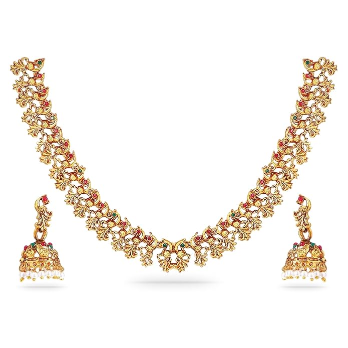 Rubans Necklace Set Gold Plated Jewellery Gift for Women & Girls