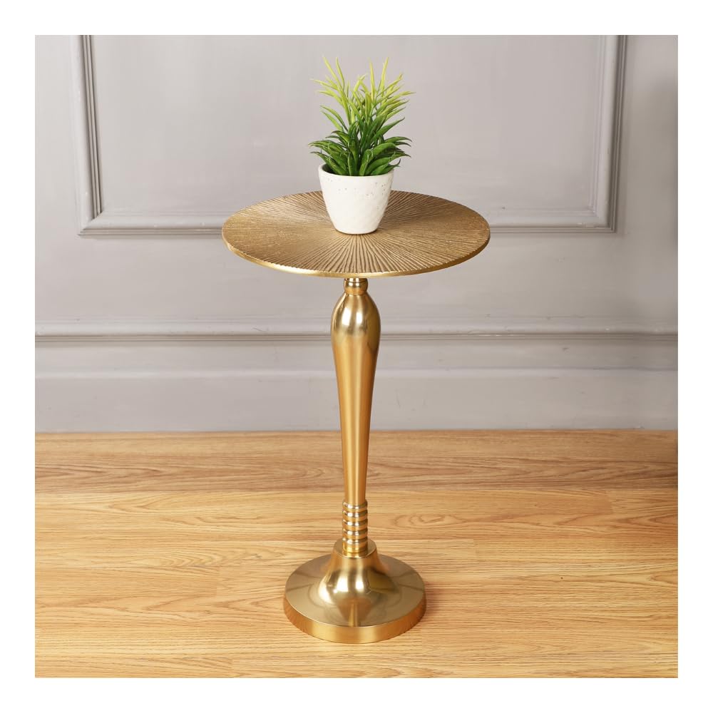 Decor de Maison Brings The Carla Side Luxury Gold Accent Side Table | Modern Metal End Table for Living Room, Bedroom & Sofa Side | Designer Home Decor Furniture(19 Inch Height) I