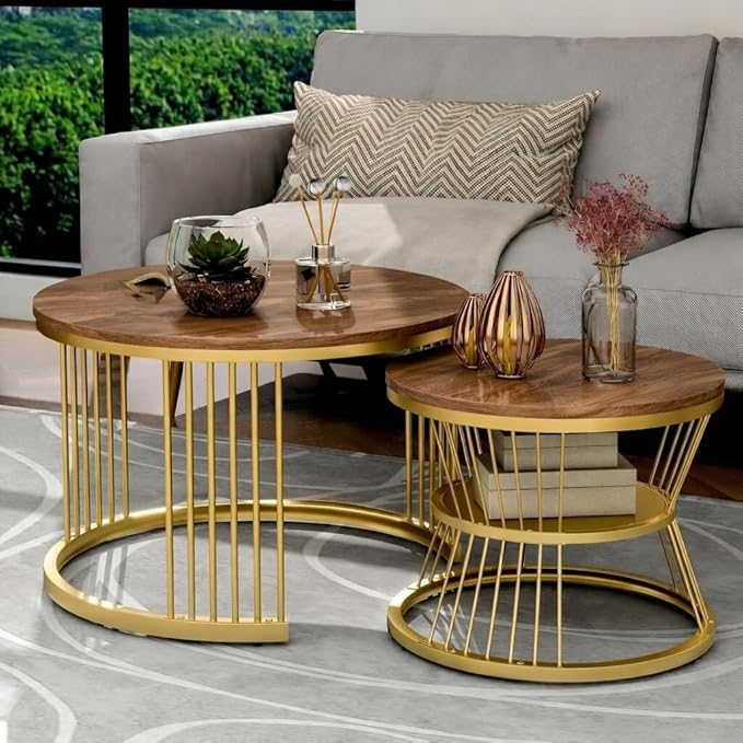 Sheesham Wooden Center Coffee Table for Living Room | Solid Wood Teapoy Tea Table | Rosewood Sofa Center Table for Home & Office (Honey)