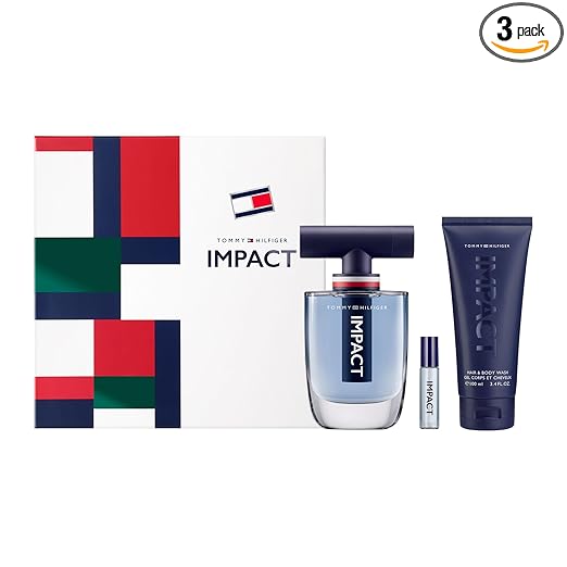 Tommy Hilfiger Impact Gift Set for Men (Eau de Toilette 100ml + 4ml+ Body Wash 100ml)