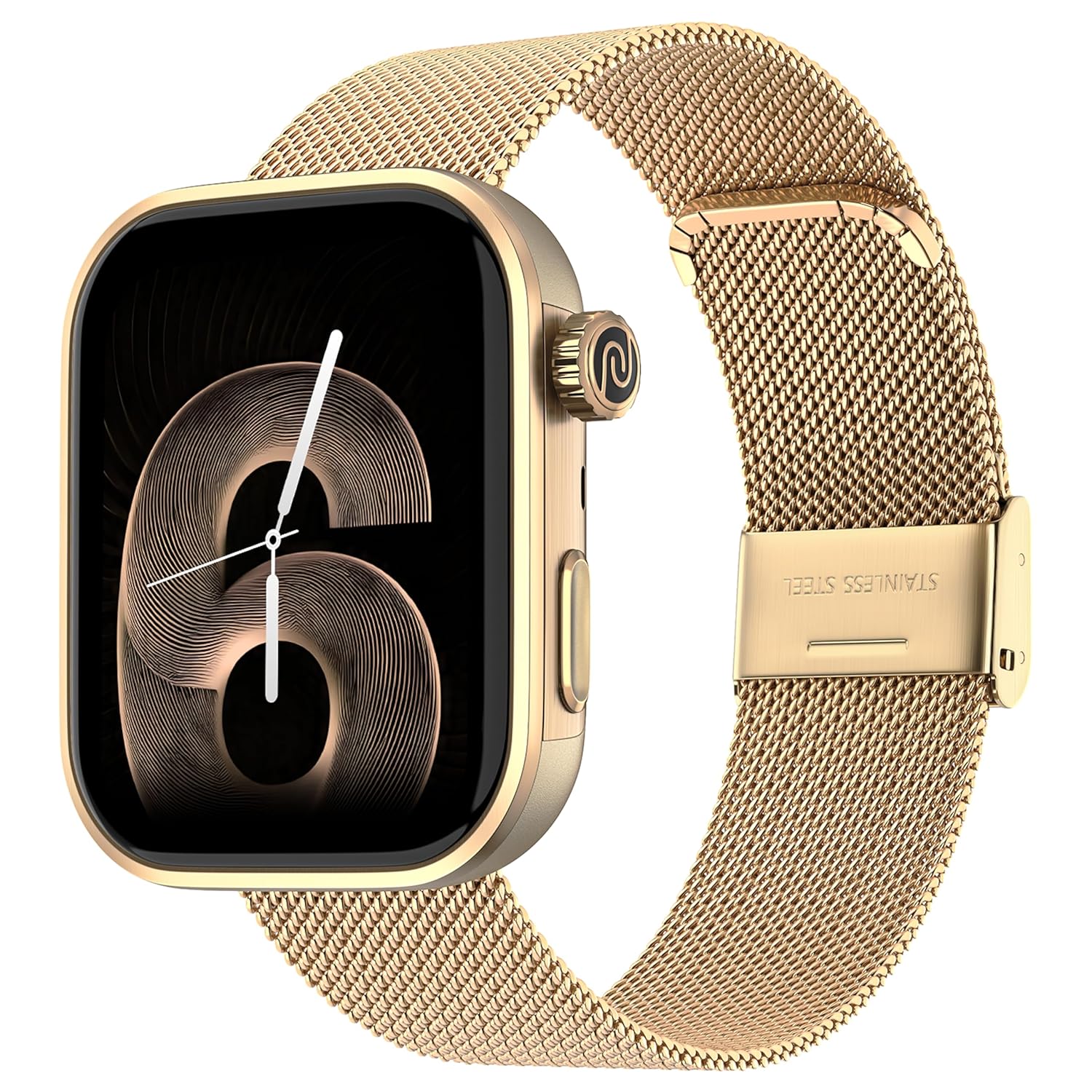 Noise Pro 6 Smart Watch:Intelligent AI, Endless AI Watch Faces, AI Companion, 1.85" AMOLED, EN2 Processor, Nebula UI 2.0, Emergency SOS, Compatible with iOS & Android(Champange Link), Brown