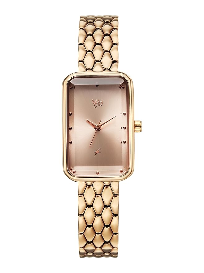 Fastrack Vyb Aurora with Quartz Analog Rose Gold Dial Rose Gold Alloy Strap Watch for Girls - FV60128WM02W
