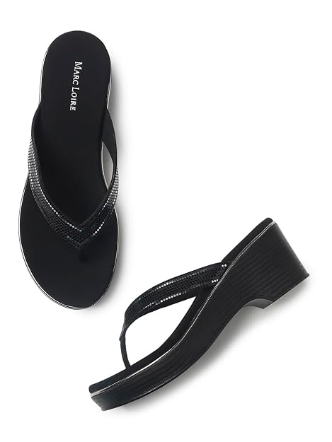 Marc Loire Ethnic Wedge Stylish Heels Sandal for Woman | Fashionable & Lightweight Heeled Women Sandal for Everyday Occasion